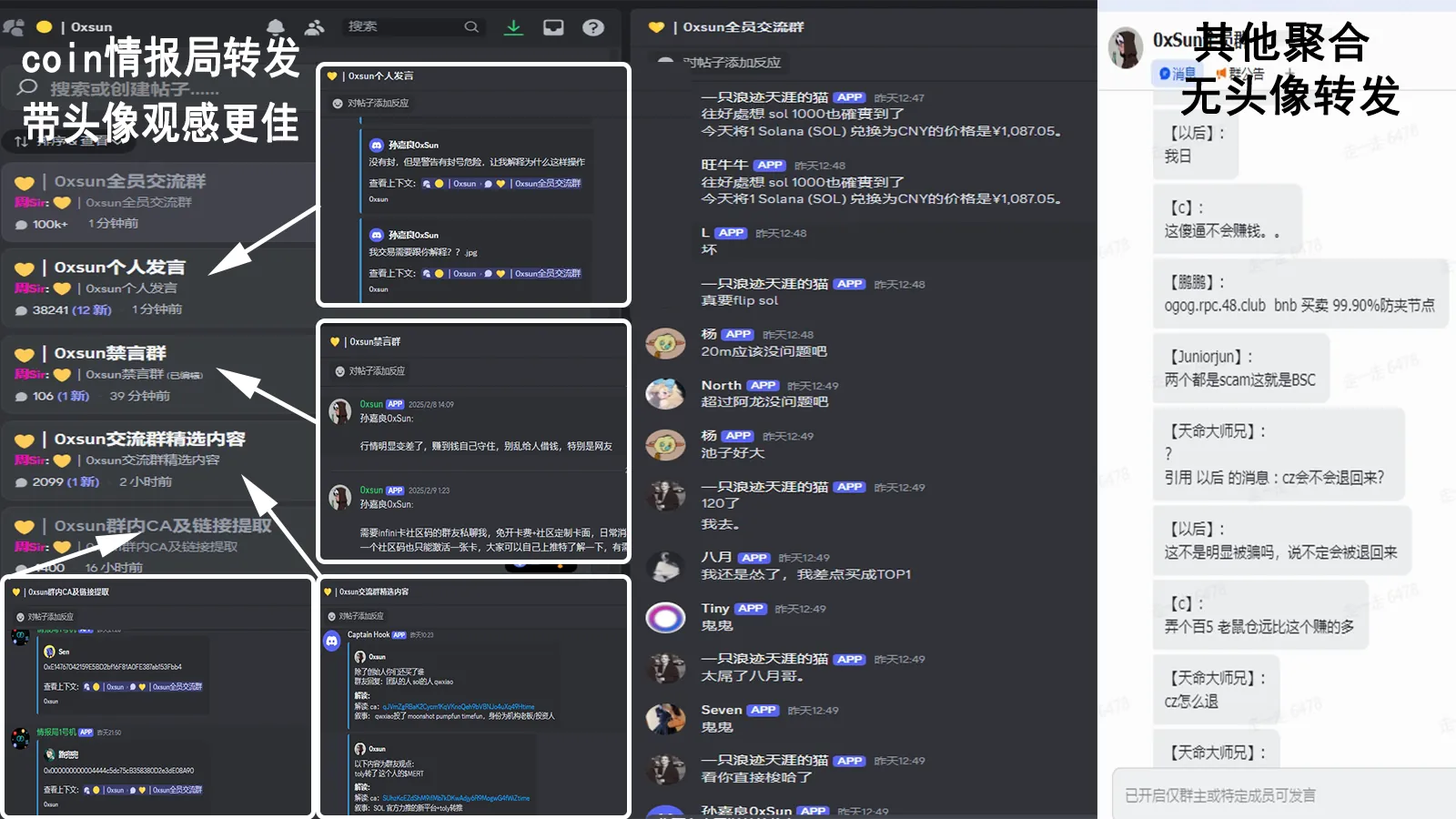 头像同步转发及信息筛选